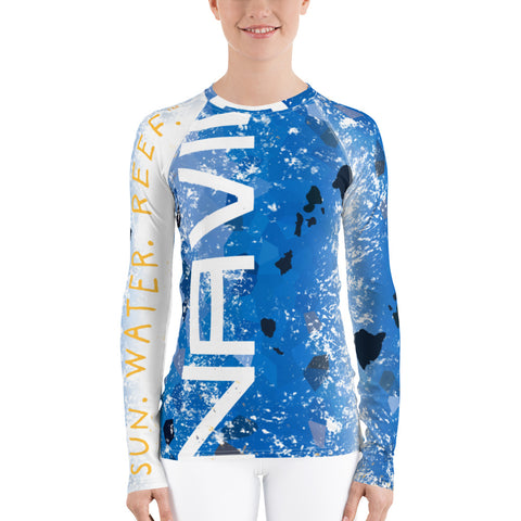 SWR Blue Logo Women's Rash Guard