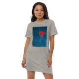 Ocean Heart Women's Organic cotton t-shirt dress