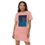 Ocean Heart Women's Organic cotton t-shirt dress